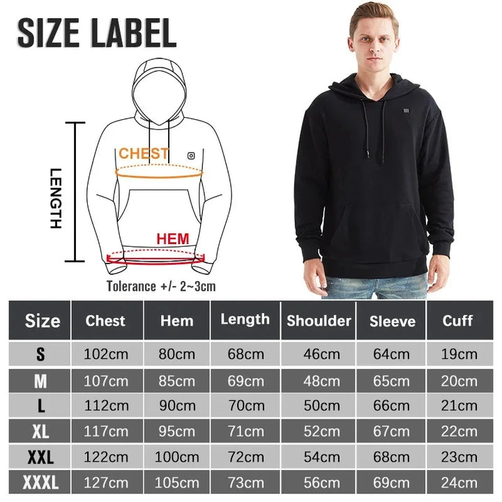 Unisex USB Heating Hoodies